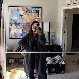 Cozy gray shacket